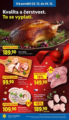 akční leták Lidl 22.12.2025-24.12.2025