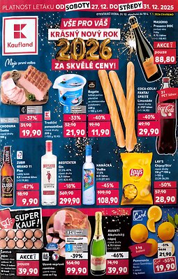 akční leták Kaufland 27.12.2025-31.12.2025
