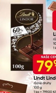 Čokoláda Lindor Lindt