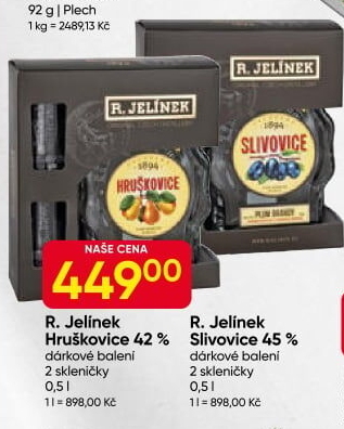 Pálenka Hruškovice Rudolf Jelínek - dárkové balení