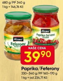 Paprika červená Hamé