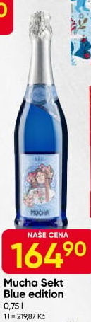 Sekt Blue Edition sec Mucha