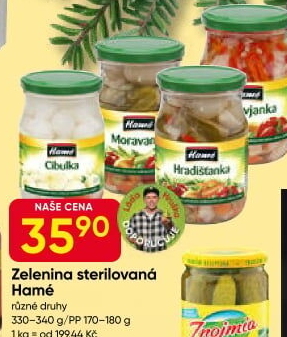 Sterilovaná zelenina Hamé