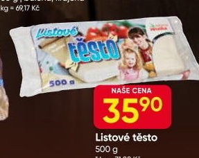 Těsto listové Hruška