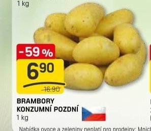 Brambory konzumní pozdní