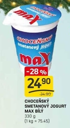 Jogurt smetanový max bílý Choceňský