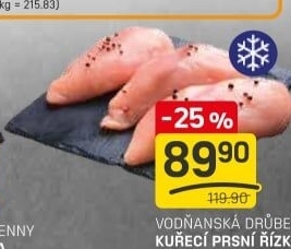 Kuřecí prsní řízky mražené Vodňanské kuře
