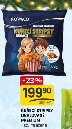 Kuřecí stripsy mražené Zizu Premium Nowaco