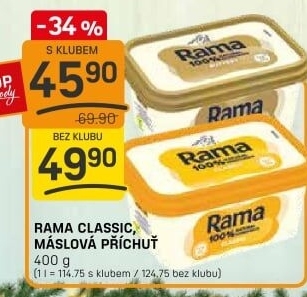 Margarín máslová příchuť Rama