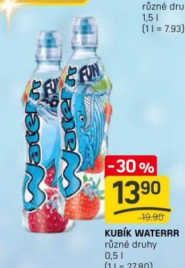 Ochucená voda Waterrr Kubík