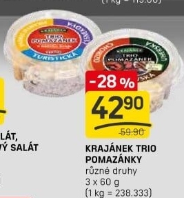 Pomazánky Trio Krajánek