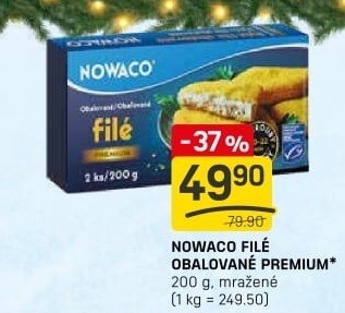 Rybí filé obalované mražené Premium Nowaco