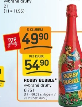 Sekt nealkoholický dětský Robby Bubble