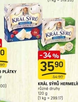 Sýr Hermelín Král sýrů