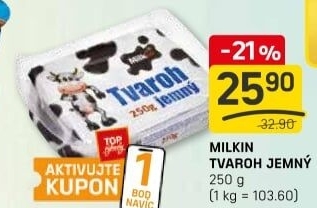 Tvaroh jemný Milkin
