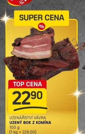 Uzený bok z komína Uzenářství Vávra
