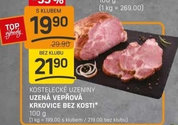 Vepřová krkovice uzená bez kosti Kostelecké uzeniny