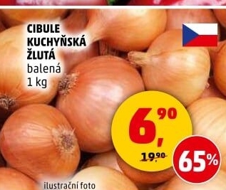 Cibule kuchyňská žlutá