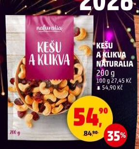 Kešu a klikva Naturalia