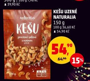 Kešu pražené uzené Naturalia