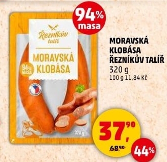 Moravská klobása Řezníkův talíř