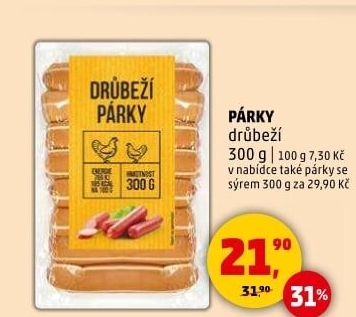 Párky drůbeží