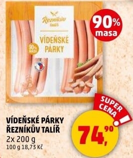 Párky vídeňské Řezníkův talíř