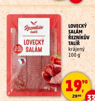 Salám lovecký Řezníkův talíř