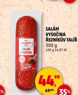 Salám Vysočina Řezníkův talíř