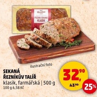 Sekaná Řezníkův talíř