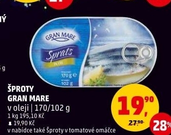 Šproty v oleji Gran Mare