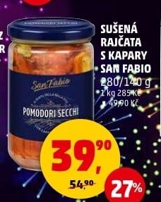 Sušená rajčata v oleji s kapary San Fabio