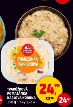 Tvarůžková pomazánka Karlova Koruna