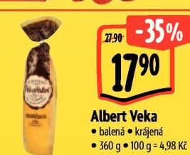 Veka chlebíčková Albert