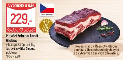 Hovězí žebra s kostí Globus