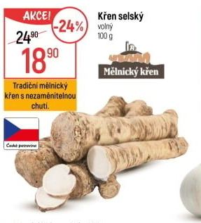 Křen čerstvý selský Mělnický