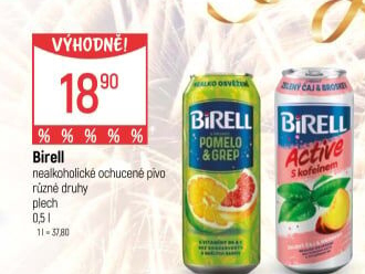 Nealkoholické pivo ochucené Birell