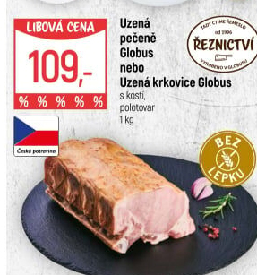 Uzená pečeně s kostí Globus