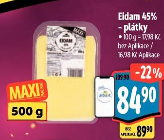 Sýr Eidam 45% Albert