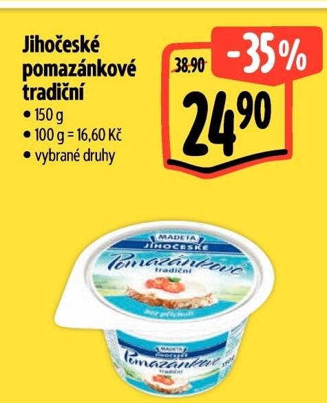 Tradiční pomazánkové Jihočeské Madeta