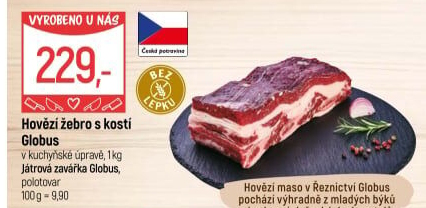 Hovězí žebra s kostí Globus