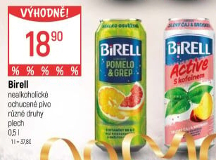 Nealkoholické pivo ochucené Birell