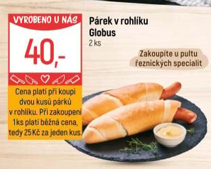 Párek v rohlíku Globus