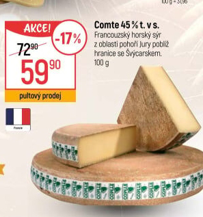 Sýr Comte 45 %