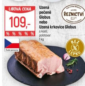 Uzená krkovice s kostí Globus