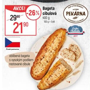 Bageta s cibulkou