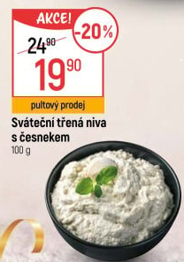 Pomazánka sváteční třená niva s česnekem