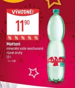 Přírodní voda Mattoni