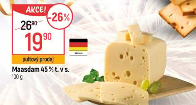 Sýr Maasdamer 45%