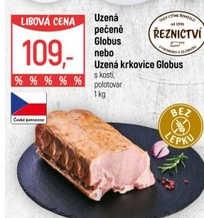 Uzená pečeně s kostí Globus